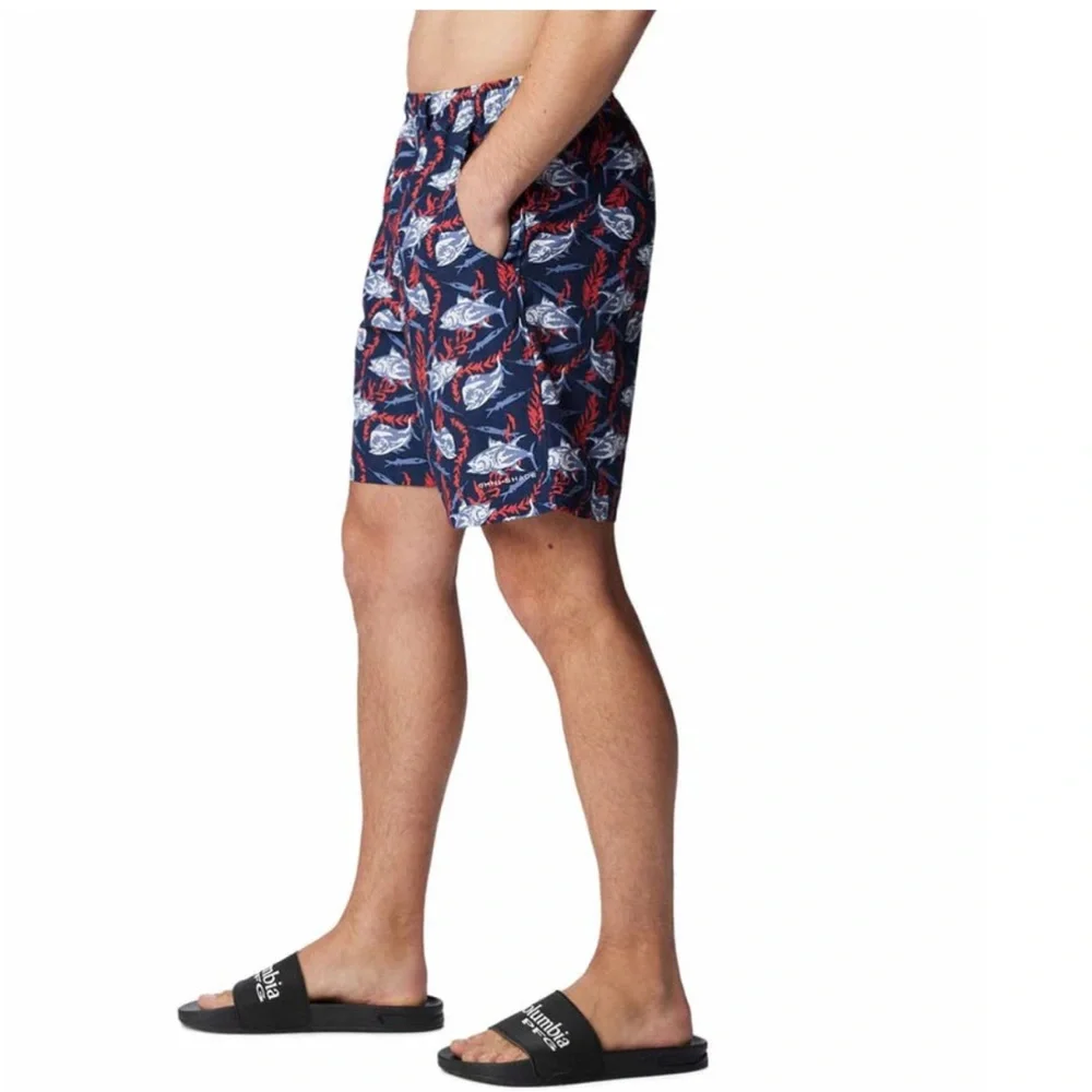 Columbia‎ PFG Omni-Shield Backcast Printed Water Shorts Bluestone Billybait XL